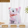 New Walking Kitty Plush Toy Electric Interactive Cat Stuffed Animal Meowing Tail Wagging Head Nodding Cat Pet Toy For Kids Gift