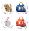 Children Pretend Play Pet Care Set Simulation Electric Plush Stuffed Dog Cat Rabbit Toy Walking Barking Education Toys for Girls