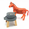 Hot Electronic Rotation Horse Toys The Pony Rotating Around Stone Mill for Children Christmas Gift