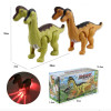 New-double-headed Electric Walking Dinosaur Toys Glowing Dinosaurs with Sound Animals Model for Kids Children Interactive