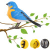 Artificial Bird Toys Realistic Animal Electric Birds Toys Outdoor Decorations Realistic Simulation Birds Making Sounds Tree
