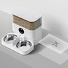 New Upgraded Pet Feeder Automatic Wifi Camera With Large Capacity Double Food Dish Suitable For Cats And Dogs