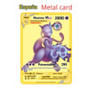 Spanish pokemon cards gold metal pokemon cards Spanish hard iron cards mewtwo pikachu gx charizard vmax package game collection