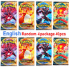 40PCS Pokemon Card Evolutions SCARLET&VIOLET English French Spanish Energy Shining Game Carte Trading Collection Cards Toys Gift