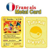 2023 France arceus vmax pokemon metal card DIY card Pikachu charizard gold limited edition children's gift game collection card