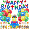 TAKARA Game Super Mario Birthday Party Decoration Mario Balloon Banner Backdrop Super Brother Party Supplies Baby Shower