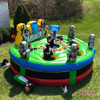 free air ship to door, Funny kids adult interactive game inflatable whack a mole game, 5m dia human inflatable party game