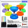 Professional Diabolo Set Packing Tri or Five Bearings Kongzhu With Hand-Stick and Mesh Bag Yo-yo Magic Juggling Toys