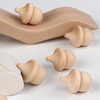 Kids Mini Colored Wooden Gyro Toys Children Adult Relief Stress Cartoon Pine Desktop Spinning Top Educational Game