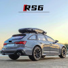 1/24 Car Model Diecast Metal Toy Vehicles Car Model Simulation Sound Light for Audi RS6 Avant Station Wagon Alloy Kids Toys Gift