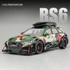 1:24 DTM Modified Vehicle Alloy Toy Wheel Steering Sound and Light Car Model for Audi RS6 Kids Toys Birthday Gift
