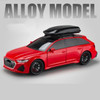 1:24 DTM Modified Vehicle Alloy Toy Wheel Steering Sound and Light Car Model for Audi RS6 Kids Toys Birthday Gift
