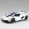 1:24 Attack Alloy Sports Car Model Diecast Metal Racing Car Model Simulation Sound Light Childrens Toy for Koenigsegg Jesko Gift