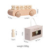 Wooden Train Birthday Toy Simulated Train Toy Model Non-remote Control Rail Car Removable Wooden Train Exquisite Gift With BOX