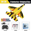 JIKEFUN Foam RC Jet Aircraft SU30 Plane 2.4G Radio Control Glider Remote Control Fighter Glider Airplane Boys Toys for Children