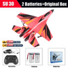 JIKEFUN Foam RC Jet Aircraft SU30 Plane 2.4G Radio Control Glider Remote Control Fighter Glider Airplane Boys Toys for Children