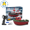 JIKEFUN 686 Rc Boat 2.4G 1/72 Powerful Dual Motor Long Range Wireless Electric Remote Control Tugboat Model Toys for Boys Gift