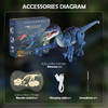Remote Control Dinosaur Toys for Kids 2.4GHz Dinosaur Robot Velociraptor Toys with Verisimilitude Sound for Boys Girls Gifts