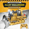 Huina 1045 1:24 Remote Control Alloy Bulldozer with Light 2.4G Engineering Vehicle Tractor Kid Truck Toy Car Boy Children Gift