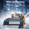 Huina 1045 1:24 Remote Control Alloy Bulldozer with Light 2.4G Engineering Vehicle Tractor Kid Truck Toy Car Boy Children Gift