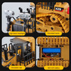 Huina 1045 1:24 Remote Control Alloy Bulldozer with Light 2.4G Engineering Vehicle Tractor Kid Truck Toy Car Boy Children Gift