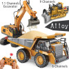 Rc Excavator Forklift Electric Bulldozer Dump Truck 4WD Remote Control Cars Engineering Vehicle Kids Toy for Boys Children Gifts