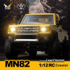 MN82 RC Crawler 1:12 Full Scale Pick Up Truck 2.4G 4WD Off-road Car Controllable Headlights Remote Control Vehicle Toys for Kids