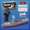 Mini Rc Boat Kids Toy Remote Control Warship Dual Motor Radio-Controlled Ship High Speed Boats Model Electric Toy Children Gift