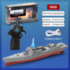 Mini Rc Boat Kids Toy Remote Control Warship Dual Motor Radio-Controlled Ship High Speed Boats Model Electric Toy Children Gift