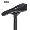 ZEIUS Carbon Fiber 3D Printed Bicycle Saddle Ultralight Hollow