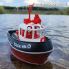 Remote Control Boat Toy Simulation 1:72 Red Fire Boat 2.4G Splicing Toy Model Decoration Water Tug Boat Children'S Birthday Gift