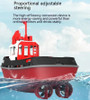 Remote Control Boat Toy Simulation 1:72 Red Fire Boat 2.4G Splicing Toy Model Decoration Water Tug Boat Children'S Birthday Gift
