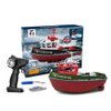 Remote Control Boat Toy Simulation 1:72 Red Fire Boat 2.4G Splicing Toy Model Decoration Water Tug Boat Children'S Birthday Gift