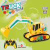Construction RC Excavator Toy for Boy Remote Control Transparent Gear Electric Excavator Truck Model Engineering Vehicle Car Toy