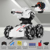 3 Head Tank 4WD Stunt Remote Control Car RC Water Bomb Tank Toy Gesture Shooting Bullet Blow Bubble Toys Christmas Gift