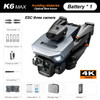 KBDFA New K6 Max RC Drone Obstacle Avoidance Optical Flow Positioning Dron Three Camera 4K Professional Four Way Toys Gifts