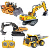 RC Alloy Excavator Bulldozer Dump Remote Control Forklift Tipper Truck Engineering Vehicle Combination Simulation Model Toy