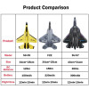 RC Plane SU35 2.4G With LED Lights F22 Aircraft Remote Control Flying Model Glider Airplane SU57 EPP Foam Toys For Children Gift