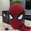 Spiderman no Way Home Headgear Cosplay Moving Eyes Mask Spider Man 1:1 Remote Control Elastic Mask Toys for Adults Kids Gift