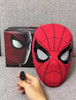 Spiderman Headgear Mask Cosplay Moving Eyes Electronic Mask Spider Man 1:1 Remote Control Elastic Toys Adults Kids Gift