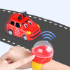 2.4G Mini Cartoon RC Small Car Analog Watch Remote Control Cute Infrared Sensing Model Charge Toys For Children Gifts