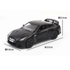 1:36 Nissan GTR Alloy Car Model Toys Genuine License Metal Diecast Simulation Boy Sports Car Matte Metallic Black A295