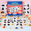 Montessori Shape Matching Board Game Find Shadow Matched Images Animal Fruit Blocks Puzzles Educational Toys For Children Wooden