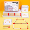 Montessori Matches Puzzles Game Wooden Toys DIY Math Geometry Board Game Thinking Match Logic Training Educational Toys For Kids
