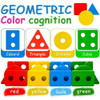 Montessori Wooden Sorting and Stacking Toys Educational Learning Preschool Color Recognition Shape Sorter Puzzles for Kids Gifts