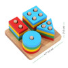 Montessori Wooden Sorting and Stacking Toys Educational Learning Preschool Color Recognition Shape Sorter Puzzles for Kids Gifts
