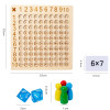 99 Multiplication Board Game Wooden Montessori Kids Learning Educational Toys Math Counting Hundred Board Interactive Thinking