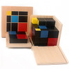 Montessori Arithmetic Algebraic Binomial Cube Trinomial Cube Wooden Toys Mathematics Materials for Elementary Wooden Math Toys