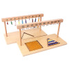 Montessori Teaching Math Toys Digitals Numbers 1-20 Hanger And Color Beads Stairs for Ten Board Preschool School Training Toys