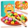 Kids Montessori Fruit Sorting Tray Toys Fine Motor Education Pretend Feeding Games Color Counting Sensory Learning Toys Toddlers
